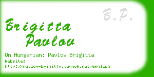 brigitta pavlov business card